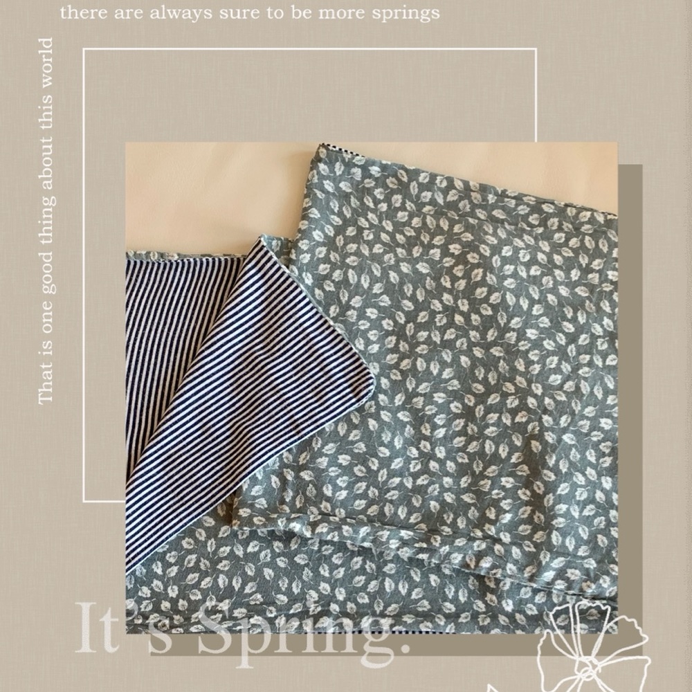Double Sided Reversible Cotton Scarf - Picture 2 of 8